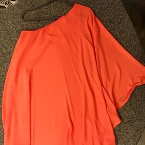 Off One Shoulder Coral H&M Dress